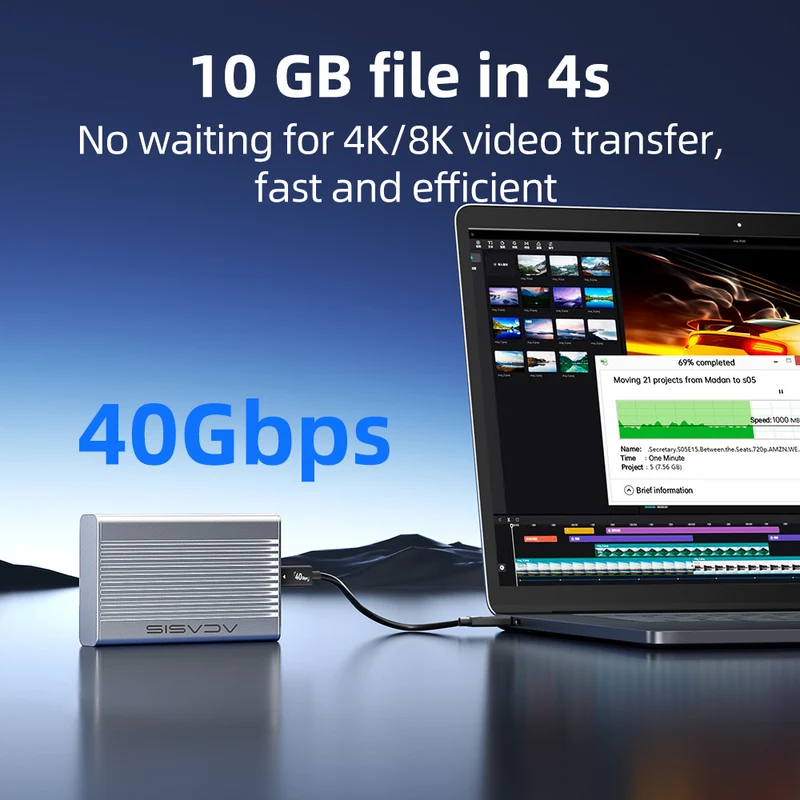 Внешний корпус Acasis 40 Гбит/ – обзор и цена Usb4 40Gbps External Ssd 8Tb